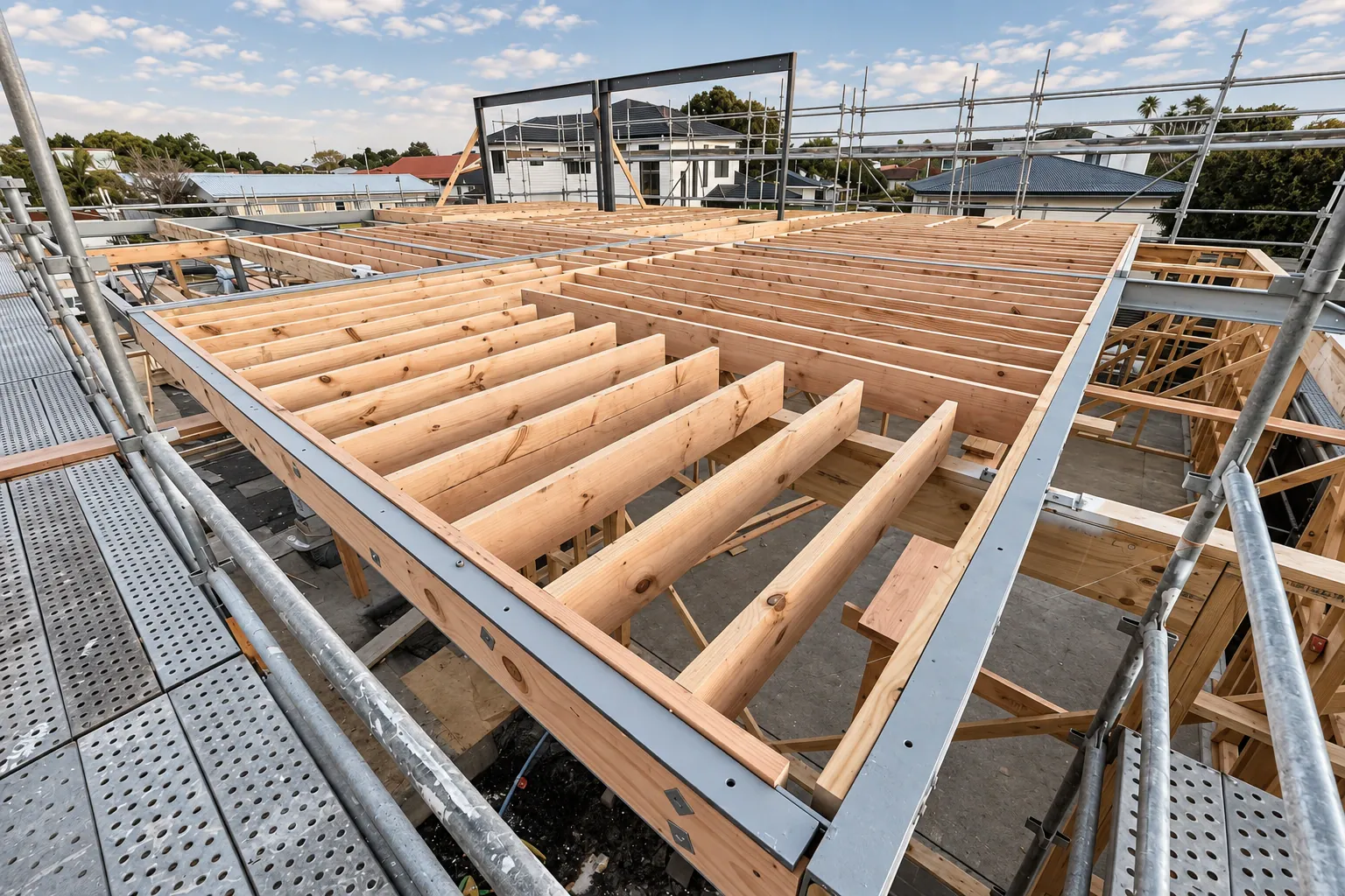 Mt Wellington: Upper-floor framing, AI-retouched official project site photograph