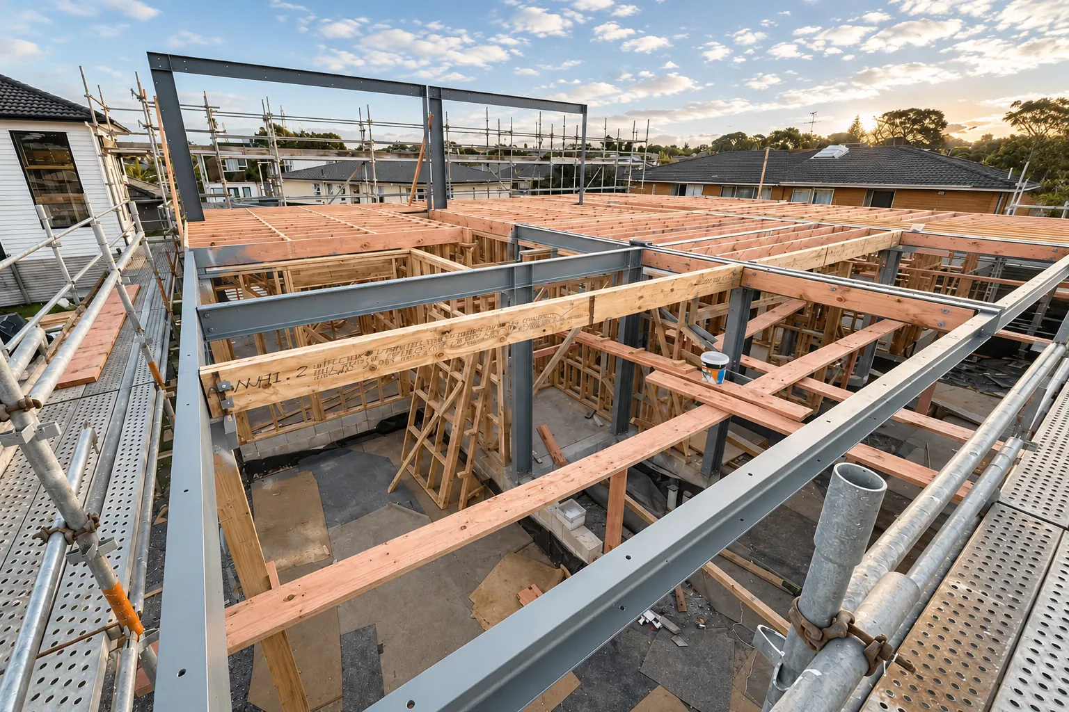 Mt Wellington: Steel & timber structure, AI-retouched official project site photograph